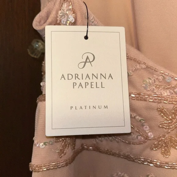 Adrianna Papell Bridesmaid Formal Sequin Floral Floor length Gown Dress Size 18 - Picture 5 of 7